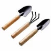 SINCèREETALI Noir 3pcs Set Mini Outils De Jardinage Pelle Rateau Pelle Succulentes Dans Pot De Fleur Outils De Jardinage Griffe Avec Manches En Bois, Grand -Outil de travail du sol Soldes 63526863 1