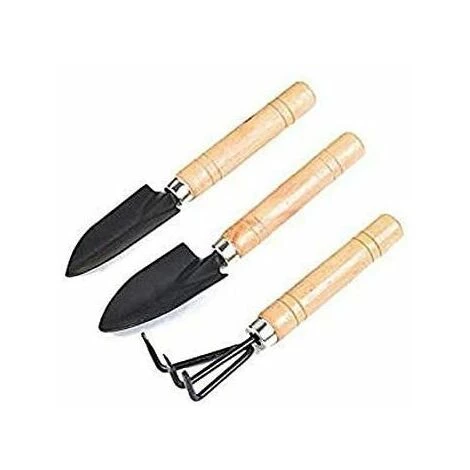 SINCèREETALI Noir 3pcs Set Mini Outils De Jardinage Pelle Rateau Pelle Succulentes Dans Pot De Fleur Outils De Jardinage Griffe Avec Manches En Bois, Grand 4 SINCèREETALI Noir 3pcs Set Mini Outils De Jardinage Pelle Rateau Pelle Succulentes Dans Pot De Fleur Outils De Jardinage Griffe Avec Manches En Bois, Grand – Image 2