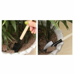 JUNJUN-Ensemble De Jardin Râteau Pointe Pelle Outil De Jardinage Trois Pièces Mini Plante Succulente Desserrage Fleur Pelle -Outil de travail du sol Soldes 63801070 4