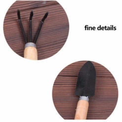 JUNJUN-Ensemble De Jardin Râteau Pointe Pelle Outil De Jardinage Trois Pièces Mini Plante Succulente Desserrage Fleur Pelle -Outil de travail du sol Soldes 63801070 5