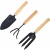 SINCèREETALI 3 PCS Mini Outils De Jardinage, Kit De Jardinage Ensemble De Petits Pelle Bêche Petits Râteau Poignée Pour Jardin Plantes Intérieur Extérieur