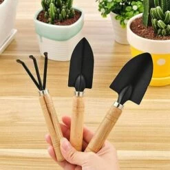 SINCèREETALI Pièce Ensemble D'outils De Jardin Outils De Jardin Outils à Main De Jardin Manche En Bois En Métal Râteau De Jardin Miniature Pour Plantes D'intérieur Et D'extérieur Pot De Fleurs Jouets De Plage (Noir) 9 SINCèREETALI Pièce Ensemble D'outils De Jardin Outils De Jardin Outils à Main De Jardin Manche En Bois En Métal Râteau De Jardin Miniature Pour Plantes D'intérieur Et D'extérieur Pot De Fleurs Jouets De Plage (Noir) -Outil de travail du sol Soldes 63819897 3