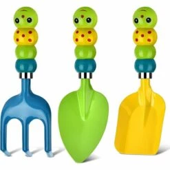 BAICCCF Kit Outils Du Jardinier Ensemble D'outils De Jardin Pour Enfants, Truelle De Jardinage Pour Enfants, Pelle, Râteau, Jardin, Creuser Des Jouets Sûrs Pour La Plage