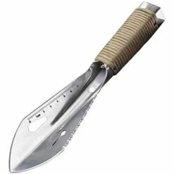 MEZHENG Outil De Creusement De Jardin, Pelle De Jardin En Métal Portative Digger Mini Pelle En Acier Inoxydable Pour Le Jardinage Camping Agricole (Argent)