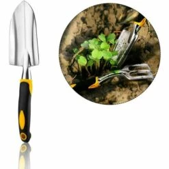 MEZHENG RASHION Lot De 5 Outils De Jardin Avec Louche, Transplanté, Cultivateur, Weedier, Fourchette, Set De Jardin Avec Têtes En Fonte D'aluminium Robuste Et Poignées Ergonomiques -Outil de travail du sol Soldes 64159288 4