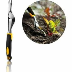 MEZHENG RASHION Lot De 5 Outils De Jardin Avec Louche, Transplanté, Cultivateur, Weedier, Fourchette, Set De Jardin Avec Têtes En Fonte D'aluminium Robuste Et Poignées Ergonomiques -Outil de travail du sol Soldes 64159288 5