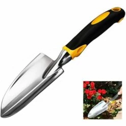 FOZIY Truelle De Jardin Et Pelle à Main En Caoutchouc Souple, Poignée Ergonomique, Idéale Pour Creuser Et Planter ; Sac En Toile De Jute Inclus，Fonepro -Outil de travail du sol Soldes 64171458 3