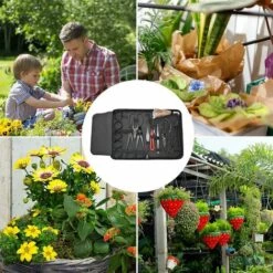 Ensemble D'outils Pour Bonsaï De Jardin 16 Pièces En Acier Au Carbone Avec étui En Nylon THSINDE -Outil de travail du sol Soldes 64464218 3
