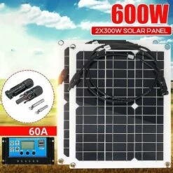 600w Panneau Solaire 18v Cellules Solaires Kit De Panneau Solaire Contrôleur 60athsinde -Outil de travail du sol Soldes 64465286 3
