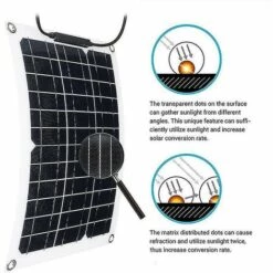 600w Panneau Solaire 18v Cellules Solaires Kit De Panneau Solaire Contrôleur 60athsinde -Outil de travail du sol Soldes 64465286 4