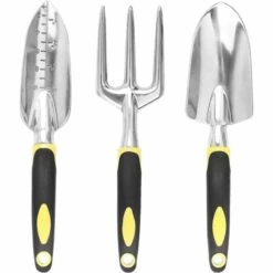 MONLY STARVA ST 3 Pièces Outils De Jardinage, Kit Jardinage Adulte, Ensemble De Jardinage En Aluminium Avec Poignée Ergonomique, Idéal Pour Désherber, Desserrer Le Sol, Transplanter, Greffage