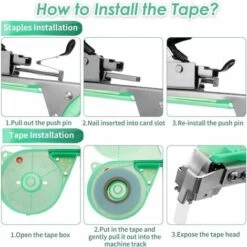 THSINDE Pince à Lier, Machine À Taper Branches Pince De Jardin En Acier Inoxydable Outil De Jardinage Attacher Branche Pour Plantes Légumes Fruits Fleurs Avec Ruban Et Agrafes -Outil de travail du sol Soldes 64857291 5