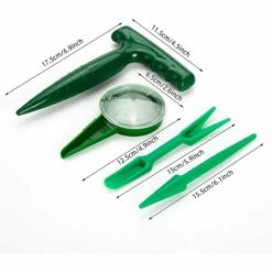 GrooFoo Mini Outils De Jardinage Outil Repiquage 4 Pièces Kit Doutils De Jardinière Coup De Poing Semoir Semis En Deux Pièces Pour Extérieur Jardin GrooFoo -Outil de travail du sol Soldes 65118589 4