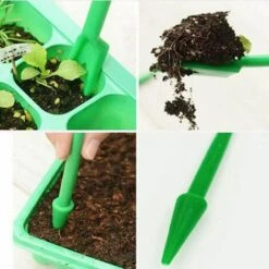 GrooFoo Mini Outils De Jardinage Outil Repiquage 4 Pièces Kit Doutils De Jardinière Coup De Poing Semoir Semis En Deux Pièces Pour Extérieur Jardin GrooFoo -Outil de travail du sol Soldes 65118589 5