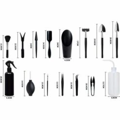 BAICCCF Kit Outils Du Jardinier Outils De Plantes Succulentes, Mini Outils De Transplantation De Main De Jardin Pour Plantes Succulentes, Ensemble Pour L'entretien Des Plantes De Jardin De Fées Miniatures D'intérieur (ensemble D'outils De 15 Pièces) - Multicolore -Outil de travail du sol Soldes 65263217 2