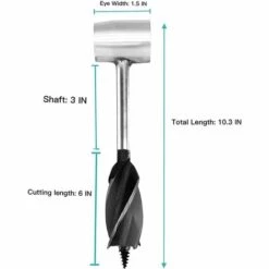 FLYME Perceuse à Tarière à Main, Clé à Tarière Manuelle Pour Et Camping, Foret à Bois Scotch Eye De 1 Pouce, Marron -Outil de travail du sol Soldes 65487940 4