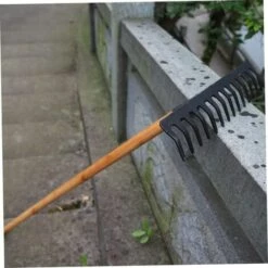 OSQI Râteau De Jardin Pour Pelouse Râteau à Main En Métal 14 Dents Feuilles De Paille En Vrac Sols De Jardin Pour Jardinage à La Ferme, Fournitures De Jardin En Acier Pour Râteau -Outil de travail du sol Soldes 65501578 5