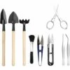OSQI Outils Pour Bonsaï, Outils Pour Bonsaï, Mini Outils De Jardinage, Ensemble D'outils De Jardinage, Mini Ensemble D'outils à Main En Bois -Outil de travail du sol Soldes 65502249 1