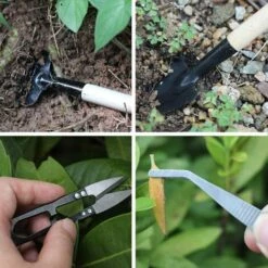 OSQI Outils Pour Bonsaï, Outils Pour Bonsaï, Mini Outils De Jardinage, Ensemble D'outils De Jardinage, Mini Ensemble D'outils à Main En Bois -Outil de travail du sol Soldes 65502249 3
