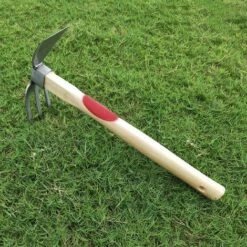 OSQI Outil De Désherbage à Double Tête De Houes De Jardin - Outils De Jardin Combinés à Dents De Cultivateur Avec Tête De Lame Et Fourches En Acier Inoxydable -Outil de travail du sol Soldes 65505309 5