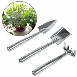 ZHUOXUAN Ensemble De 3 Pièces En Acier Inoxydable Mini Outil De Pot De Jardinage Petite Pelle