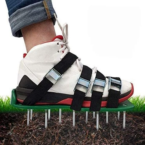 OCXIN Aérateur De Pelouse Chaussures Aérateur De Pelouse Chaussures à Pointes Avec 4 Sangles Réglables Et Scarificateur En Métal Pour Aérateur De Pelouse Chaussures De Jardin 3 OCXIN Aérateur De Pelouse Chaussures Aérateur De Pelouse Chaussures à Pointes Avec 4 Sangles Réglables Et Scarificateur En Métal Pour Aérateur De Pelouse Chaussures De Jardin
