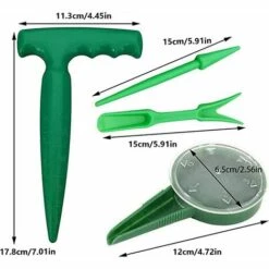 FLETéçA Outil Pour Semoir Outils De Transplantation Succulente Outils De Jardin De Semis De Graines Semeur De Graines Pour Set De Plantation De Multiplication - Semeur Planteuse Perforatrice Semis Vert -Outil de travail du sol Soldes 66962664 2