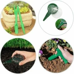 FLETéçA Outil Pour Semoir Outils De Transplantation Succulente Outils De Jardin De Semis De Graines Semeur De Graines Pour Set De Plantation De Multiplication - Semeur Planteuse Perforatrice Semis Vert -Outil de travail du sol Soldes 66962664 4