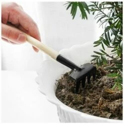 LLOVE 3 Outils De Jardin, Petit Râteau à Pelle Et Plantes En Pot à Manche En Bois En Forme De Pelle, Outils De Sécurité Pour Enfants Jardin Intérieur Et Extérieur -Outil de travail du sol Soldes 67461631 4