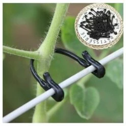 LLOVE 100 Pcs Vigne Attache Boucle Attachée Crochets Plante Légumes Greffe Clips Agricole Serre Fournitures