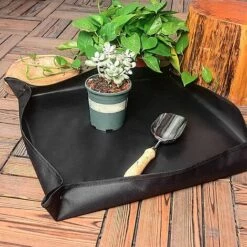 YIENJAOY AGILITY Tapis De Rempotage,Imperméable Tapis De Plante Tapis De Jardinage Pliable Tapis De Plantation De Fleurs De Jardin Pour Rempotage, Plantes Succulentes Jardin Intérieur Plant Care (50x 50cm) Noir -Outil de travail du sol Soldes 67906041 3