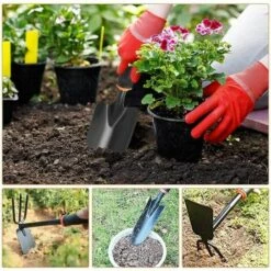 ENLENK Ensemble Outils Jardinage,Outils De Jardin En Têtes Robustes Acier Carbone Et Poignées Ergonomiques,avec Pelles,Transplanteur,Râteau à Main,Désherbeurs Manuels,Binette Pour Jardin,Ferme,Pelouse 10 ENLENK Ensemble Outils Jardinage,Outils De Jardin En Têtes Robustes Acier Carbone Et Poignées Ergonomiques,avec Pelles,Transplanteur,Râteau à Main,Désherbeurs Manuels,Binette Pour Jardin,Ferme,Pelouse -Outil de travail du sol Soldes 68339079 4