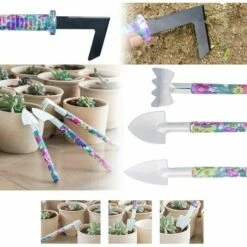 QERSTA 10 Pièces Kit Outils Du Jardinier Outils De Jardinage Kit Cadeau Poignée Ergonomique Avec Mallette De Rangement Anti-rouille Truelle Râteau Désherbeur Cisaillement Pulvérisateur Pelle. -Outil de travail du sol Soldes 68488339 3