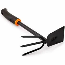 GRID COOL De Luxe à 3 Dents Et Pioche à Feuilles Larges 7 Cm, 32 Cm De Long | En Acier Laqué Noir Avec Poignée Ergonomique | Pour Jardin, Balcon, Jardin Potager, Terrasse Ou Entretien Des Tombes -Outil de travail du sol Soldes 68492950 4