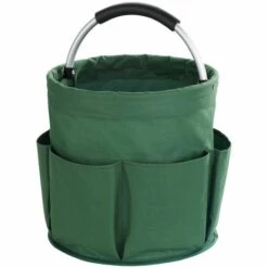 WENKO Sac Pour Transport Outils De Jardinage - Diam. 28 X 26,5 - Vert