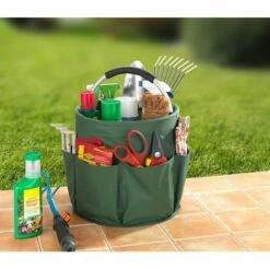 WENKO Sac Pour Transport Outils De Jardinage - Diam. 28 X 26,5 - Vert -Outil de travail du sol Soldes 8294370 3